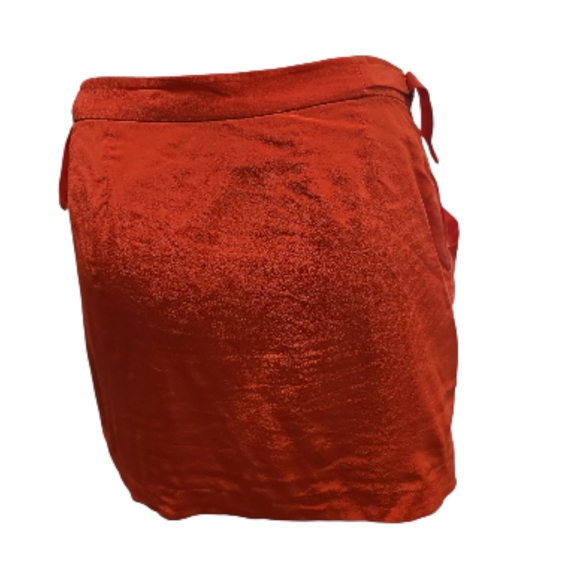 Jenni Kayne Orange Wrap Mini Skirt - Picture 2 of 6